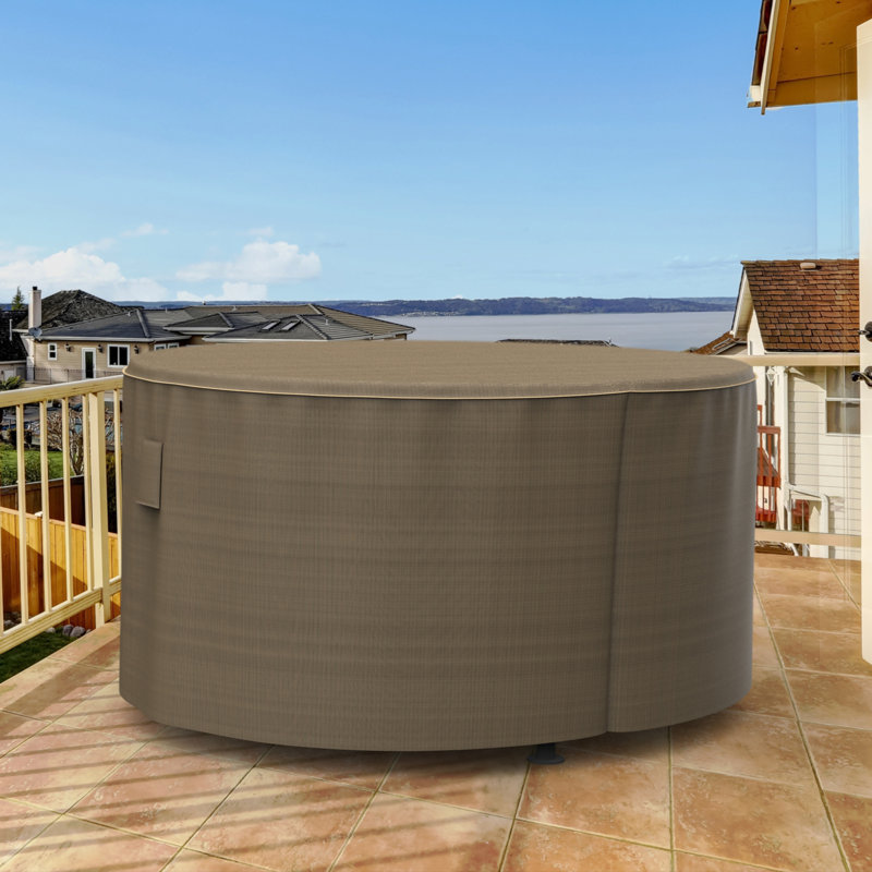 Hillside Outdoor Round Patio Table Cover, 28" H x 48" W x 48" D