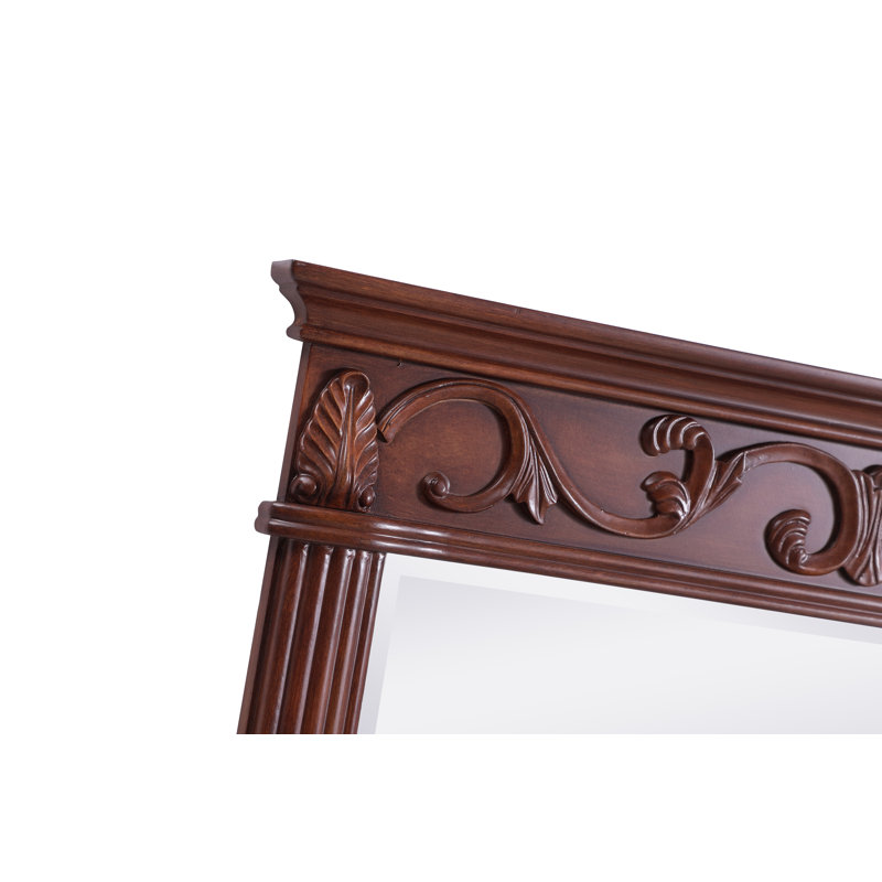 Miroir de salle de bain Aurillon, H 38 po x l 32 po, Teck