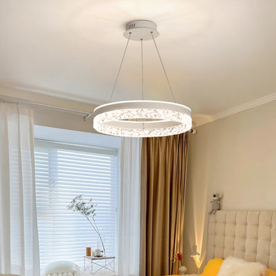 Jetset 3 -Light Drum LED Pendant with Crystal Accents