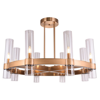 Lustre géométrique unique à 8 lumières Paquel