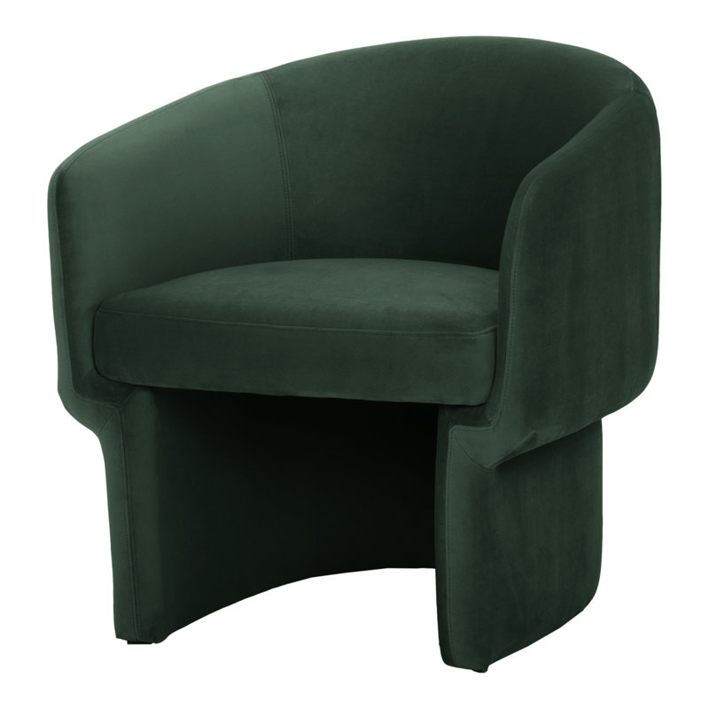 Jessie Accent Chair, Dark Green  Velvet