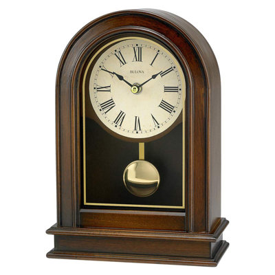 Modern & Contemporary Analog Solid Wood Tabletop Clock in