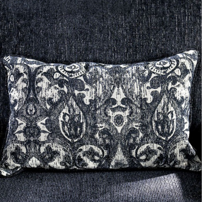 Fauteuil en chenille l 48,5 po, Chenille bleu marine