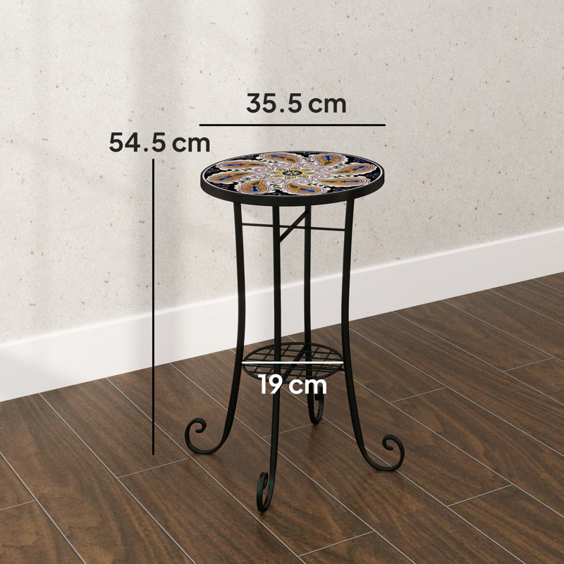 Round Metal Outdoor Bistro Table , 35.50cm cm W 35.50cm cm D