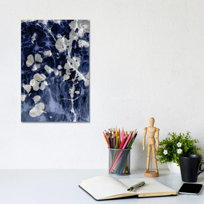 Indigo Leaves IV by Danielle Carson - Wrapped Canvas Painting