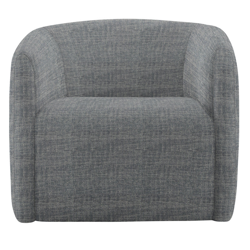 Aline Upholstered Swivel Barrel Chair, Dark Gray Chenille 5533-011