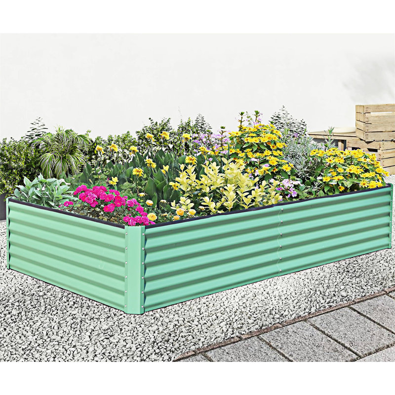 Lit de jardin surélevé pour jardin, H 17,73 po x l 94,5 po x P 47,26 po, Green