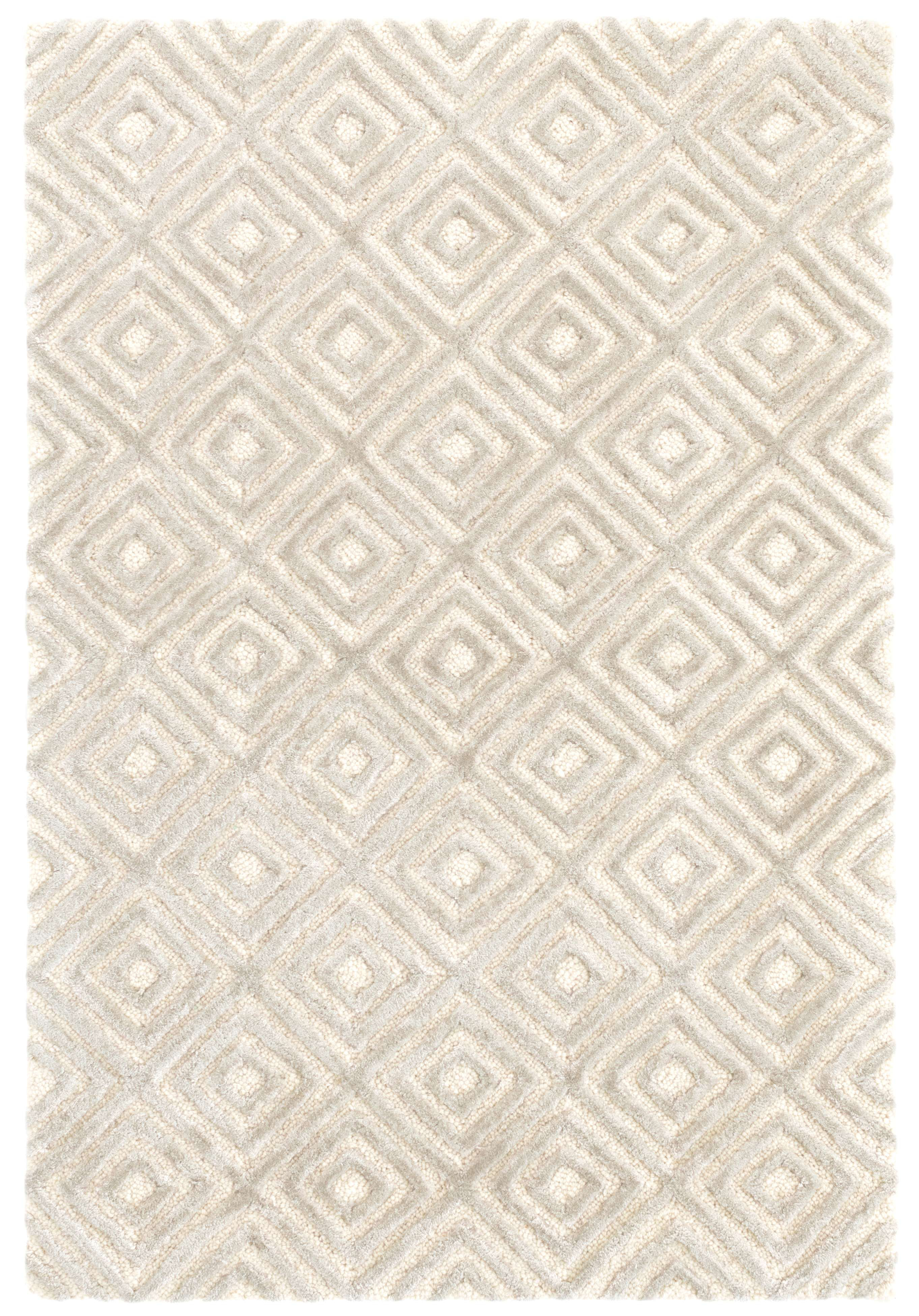 Dash and Albert Rugs Cut Diamond Geometric Handmade Tufted Beige Area Rug &  Reviews