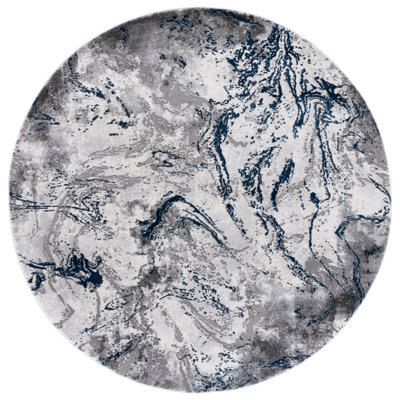 Prevatte Abstract Gray/Blue Area Rug