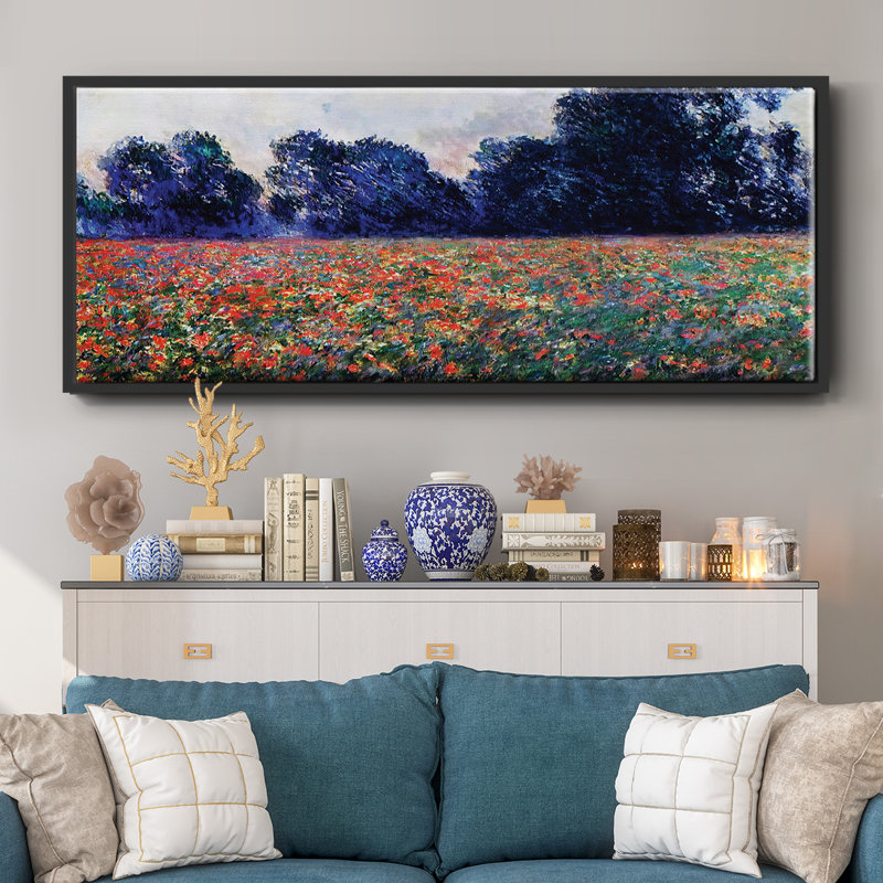 Coquelicots à Giverny, 1887 - Toile encadrée