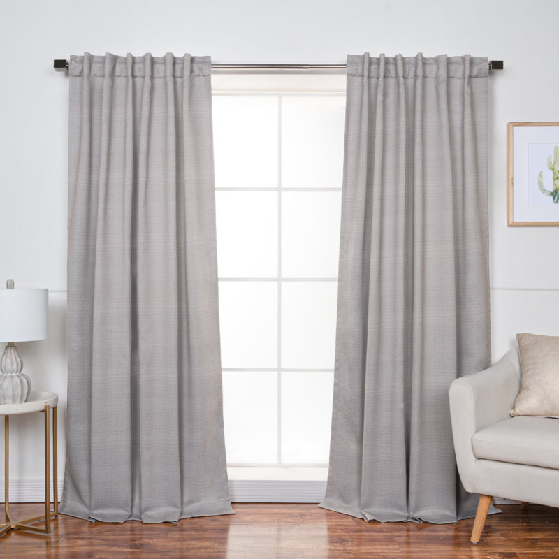 Jaecion Room Darkening Curtain Panel Pair, Beige