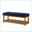 Banc capitonné en lin rembourré avec tablette de rangement et pieds de broche-133331823-133331832