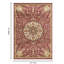 Tapis rouge en polypropylène 7 pi 3 po par 5 motif médaillon classique et intemporel pour tout espace