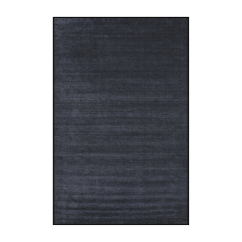 Tapis contemporain bleu foncé, Rectangle 4 pi x 6 pi