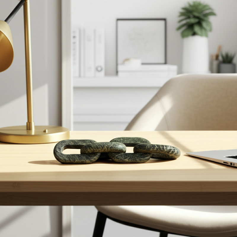 14X3" 4-Link Marble Chain, Green