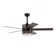 52-Inch 5-Blade Lighted Ceiling Fan With Remote Control , Glass Shade  --Matte Black