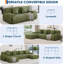 Canapé modulaire en tissu de velours côtelé-1853249766