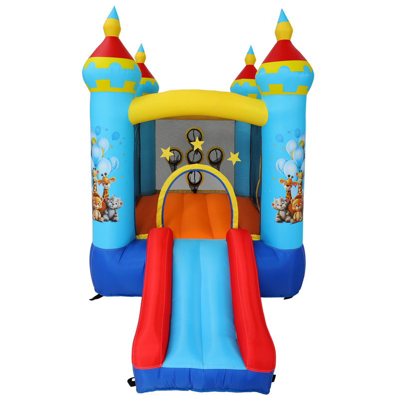 Colorful Inflatable Bouncy Castle with Slide and Games