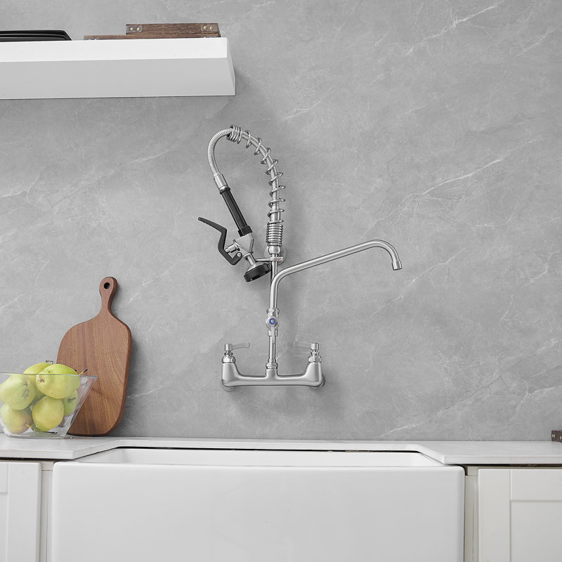 VIBRANTBATH Pull Down Kitchen Faucet, Silver