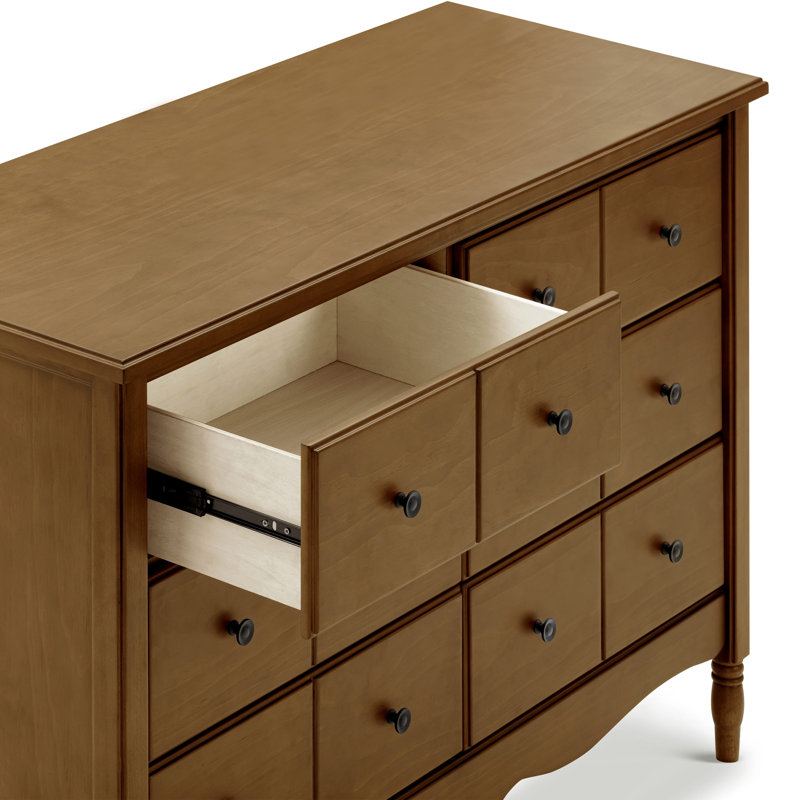 Liberty 6 Drawer 48" W Double Dresser, Natural Walnut
