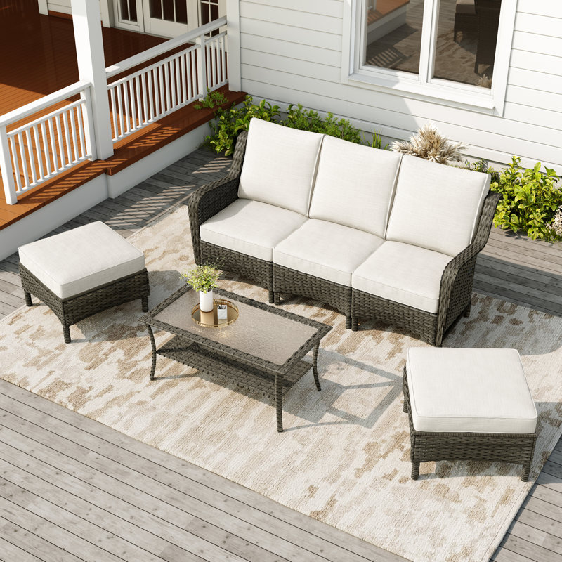 Ensemble de conversation 6 pièces Mapleview, Gris, Beige