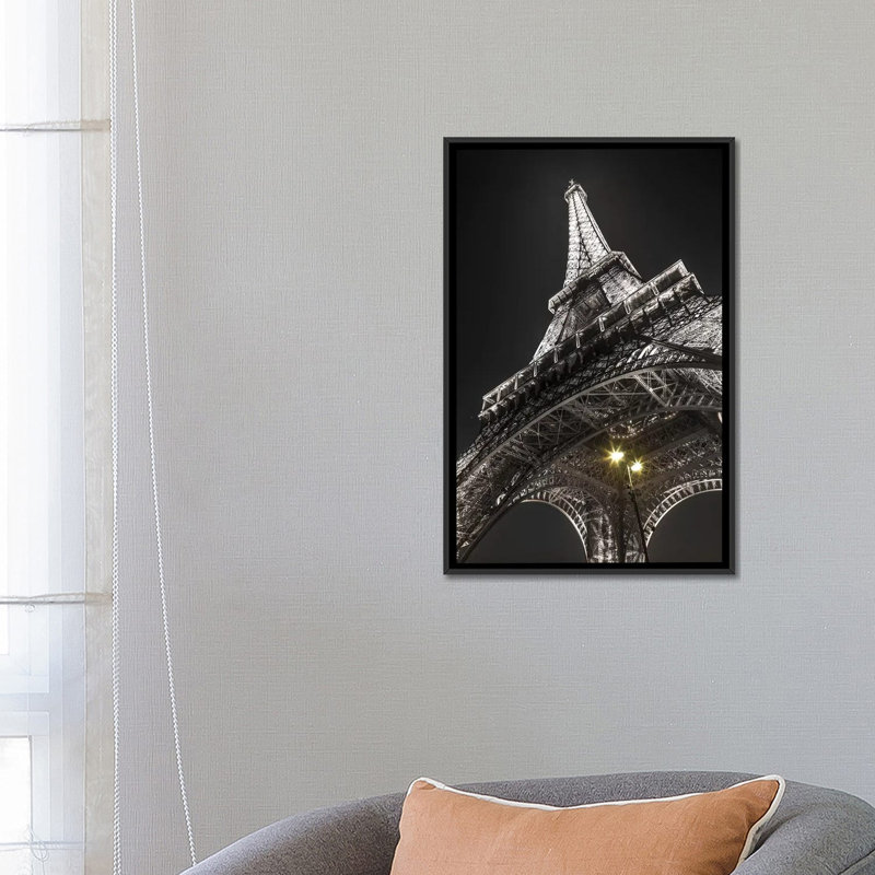 « paris xiv », impression sur toile, H 26 po x l 18 po x P 1,5 po, Toile avec cadre noir, Pas de tapis