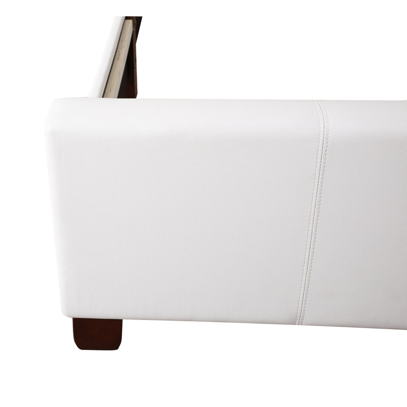 Marilla Vegan Leather Standard Bed, White, King
