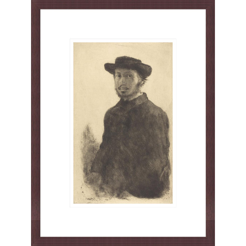 Autoportrait (Edgar Degas par lui-même) par Edgar Degas, impression giclée encadrée, H 16,75 po x l 12,53 po