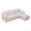 Canapé modulaire 93,31 "pour salon, canapé moderne en L avec repose-pieds mobile, ensemble de canapé 4 places pour appartement, bureau.-1217209592