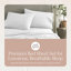 Draps 100% coton Whisper Organic - taille TG simple - draps certifiés GOTS avec poches profondes et tissage en satin de coton respirant et confortable qui s'assouplit à chaque lavage - ensemble de luxe 3 pièces (Shore, simple TG)-117278036-117532782