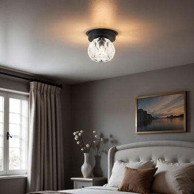Cheateau 1-Light Flush Mount - Black