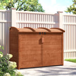 5 ft. W x 3 ft. D Solid Wood Horizontal Garbage Shed