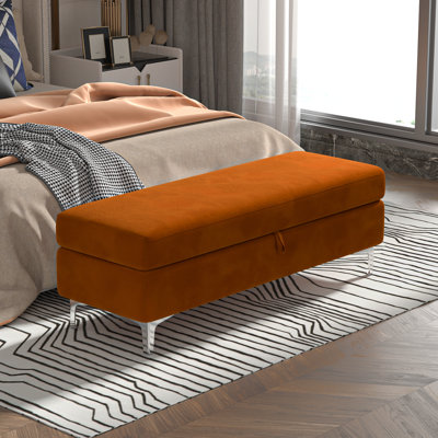 Alliber Velvet Upholstered Storage Bench