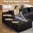 104 Inch Cloud Couch Sectional,Corduroy Boneless Couches For Living Room,L-Shaped Modular Sectional Sofa With Removable Ottoman And Deep Seat,No Assembly Required,L-Shaped,Black-1773815504