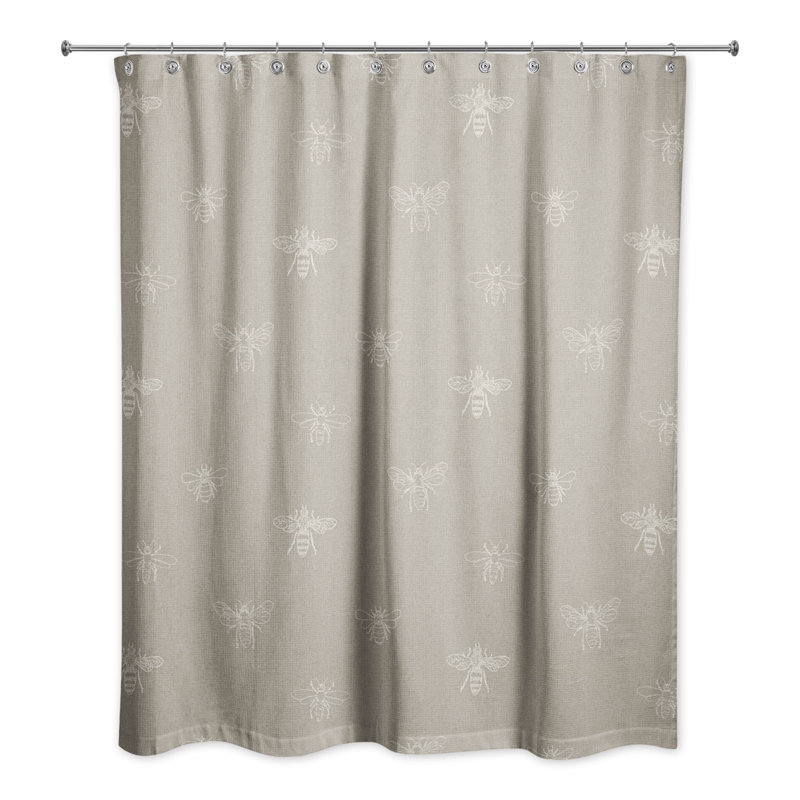 Rideau de douche simple abstrait, Brun