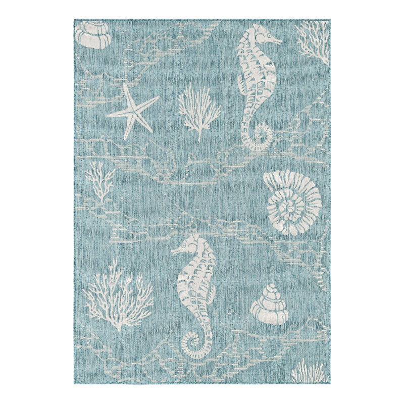 Angelys Indoor/Outdoor Area Rug, Rectangle 5'3" x 8'