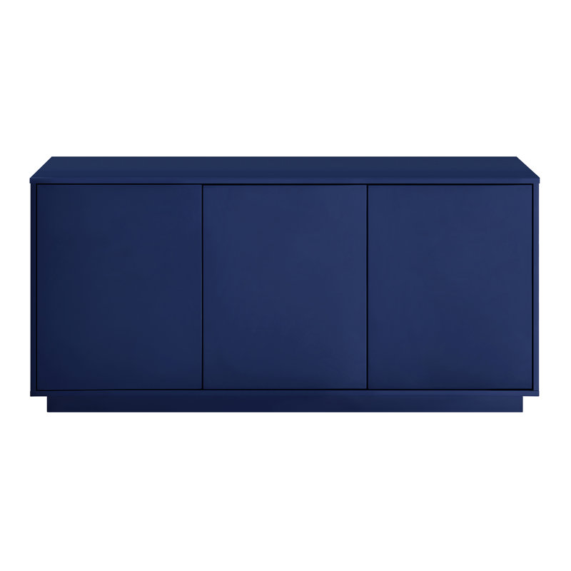Buffet Carson blanc ultrabrillant, Bleu