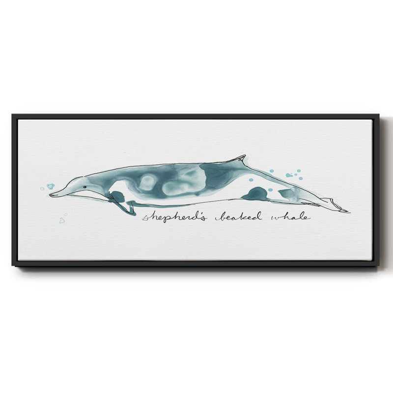 Whale III- Framed Canvas, 24" H x 60" W