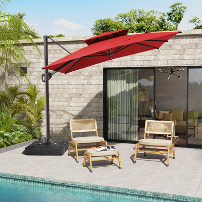 Jauhen 128' X 104'  Cantilever Umbrella, Weighted Base Does Not Include