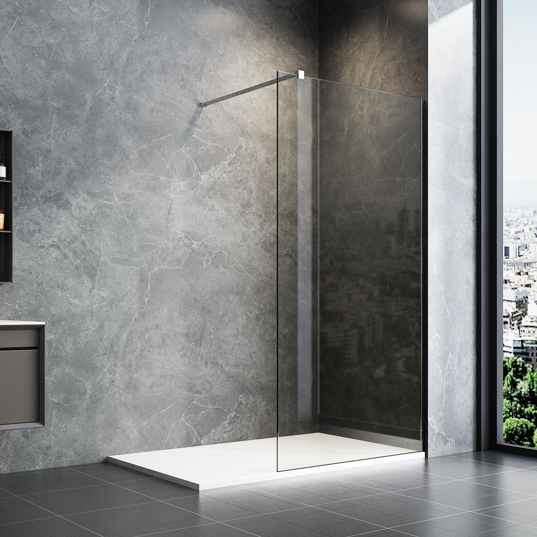 Darshanna 1900mm H Walk In Frameless Walk In Glass Screens with Clear Glass