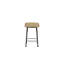 Tabouret à hauteur de comptoir en forme de selle de cajou avec placages Siège industriel à base en métal pour îlot de cuisine
