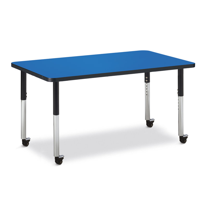 Tables d'activités Berries, H 31 po x L 48 po x l 24 po, Chêne, Noir
