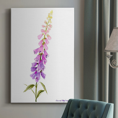 Toile tendue avec châssis de qualité supérieure Annie 's Foxglove I - prête à être accrochée