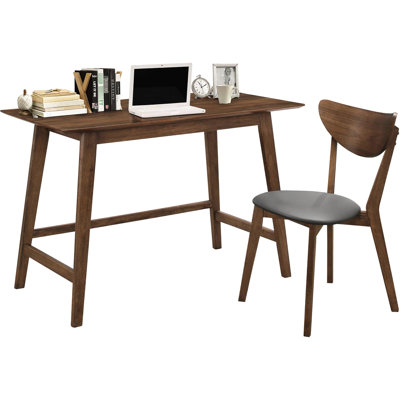 2 bureau et chaise en noyer - Éléments de design moderne de style Mid-Century