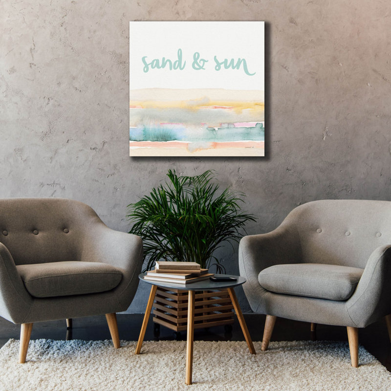 «Boho Tropical Sign 3» par Danhui Nai, art mural sur toile, H 37 po x l 37 po