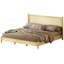 Lit plateforme Solenne King Boho en bois et rotin avec panneaux en rotin et pieds tournés-135444835-135444833