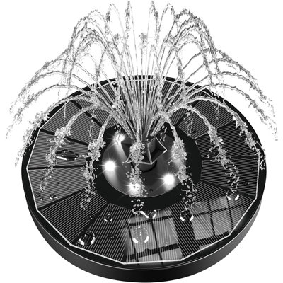 Panneau solaire 100% verre, fontaine solaire 3,5W