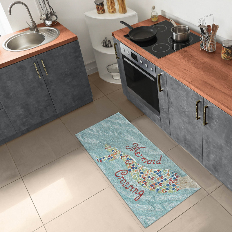 Tarmons No Pattern And Not Solid Color Kitchen Mat, 24" W x 60" L