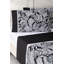 Ensemble de draps pour chambre d'amis 4 pièces 100% coton noir et blanc-93579519