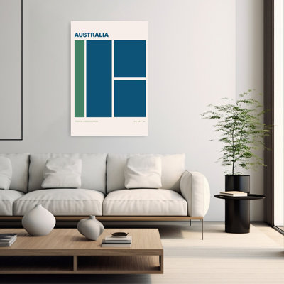 Australiatennis Abstract Classic Geometric Wall Art Print